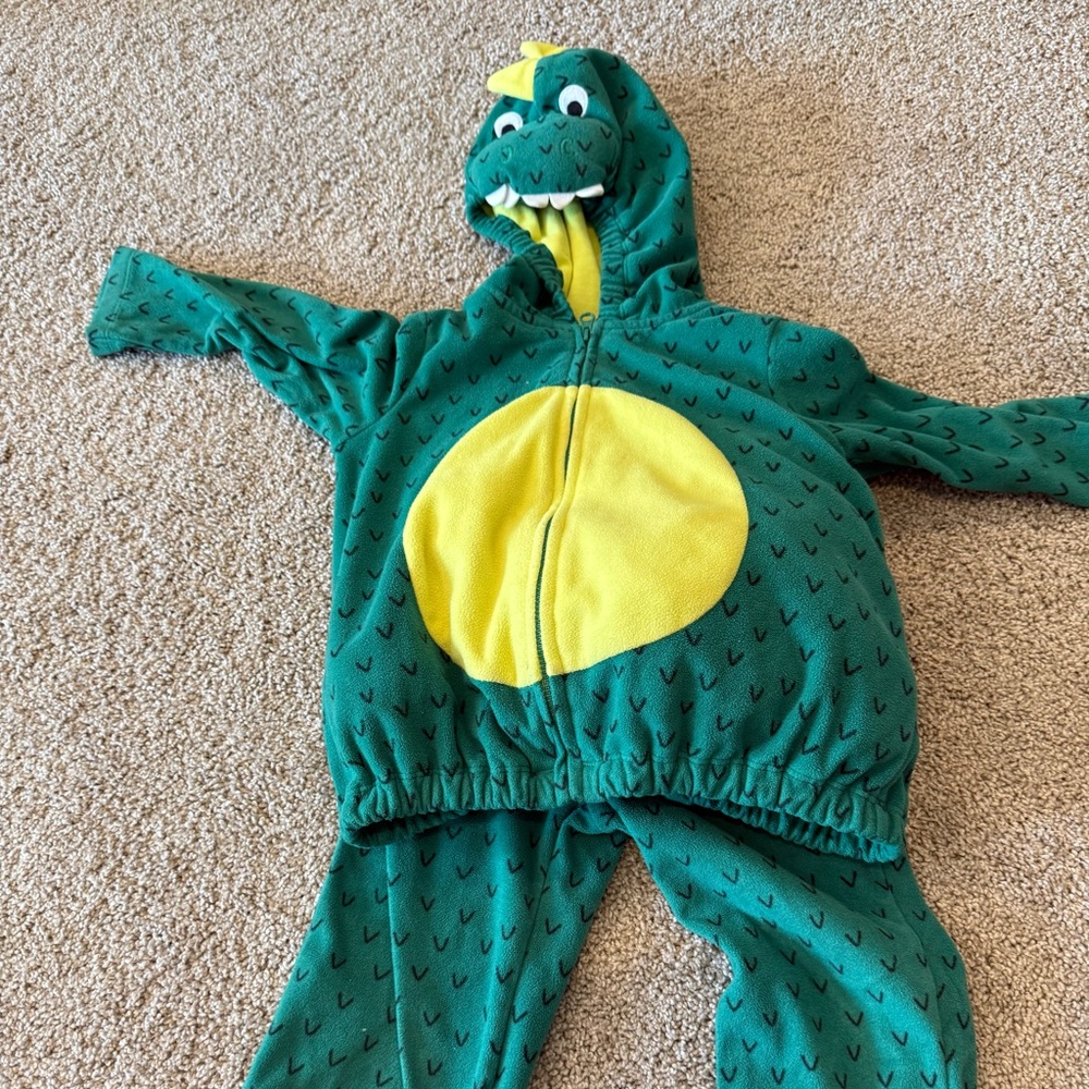 Carter's Green and Yellow Dinosaur Costume 24m